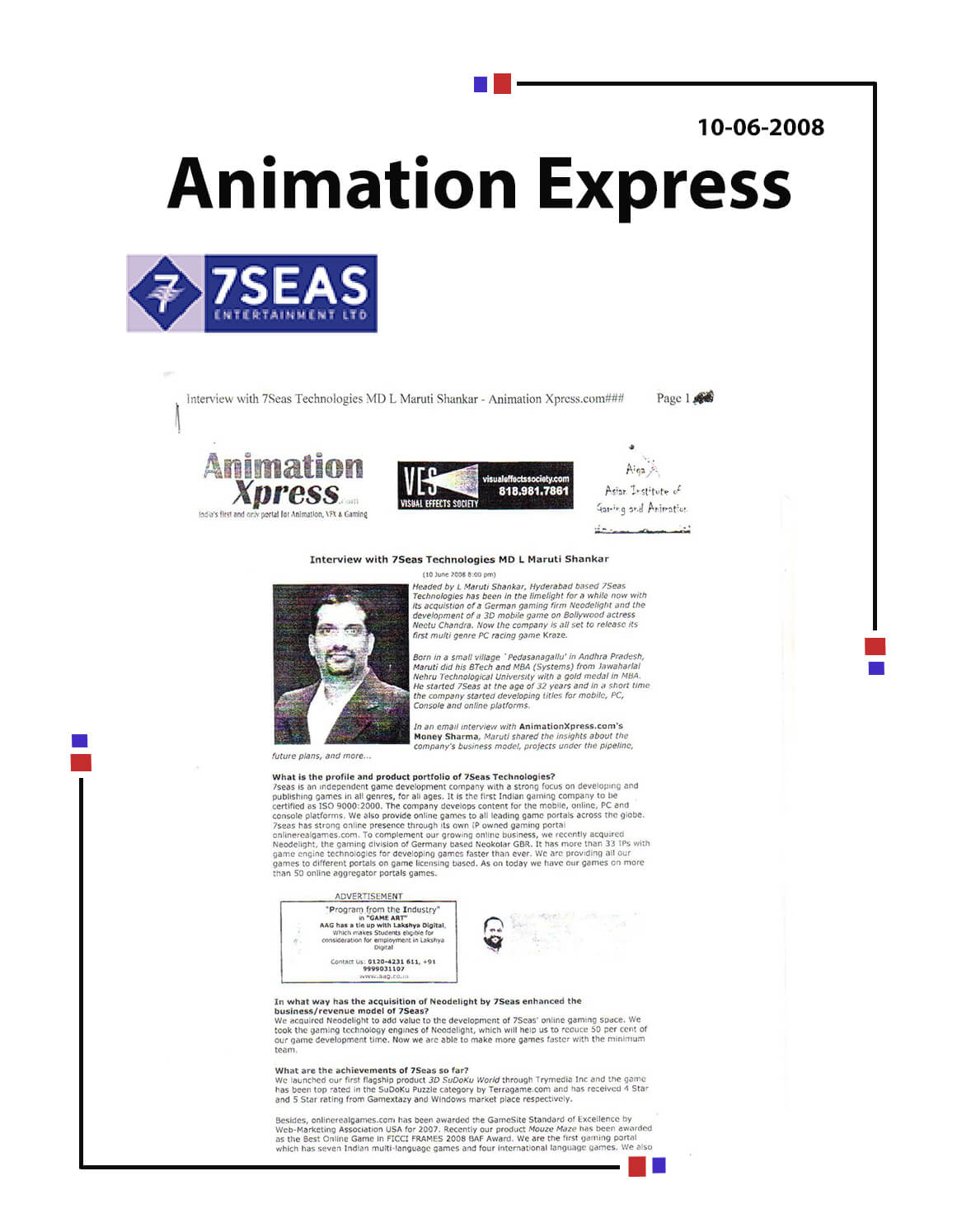 7seas Article On Animation Xpress 2008
