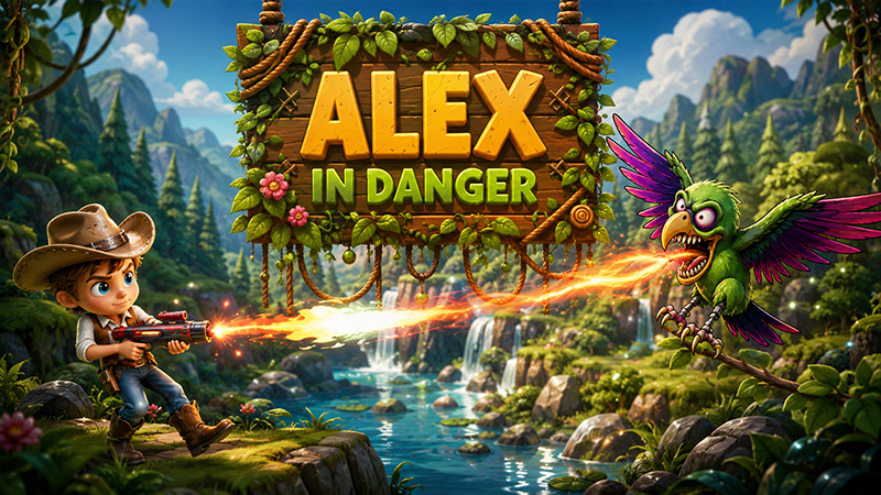 Alex in Danger : Jump and Shoot
